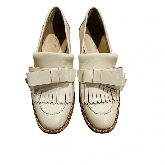 Pour La Victoire Tegan Loafer In Parchment Leather Sz 6 - Picture 8 of 13